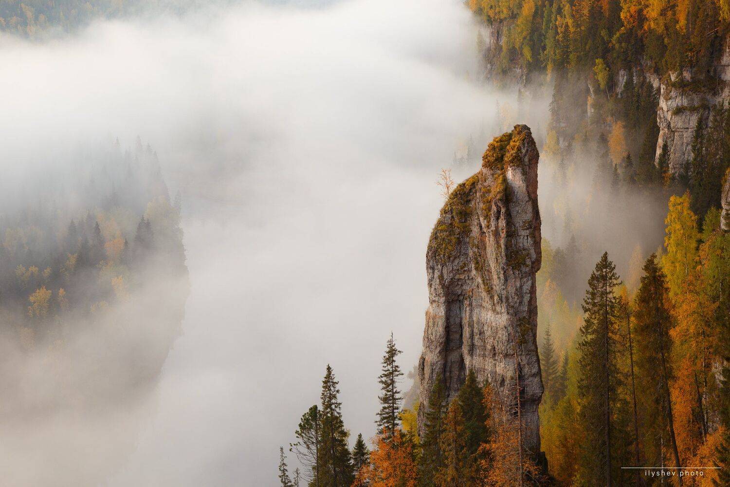 рассвет,туманы,усьва,чертов палец,усьвинские столбы, Dmitry Ilyshev