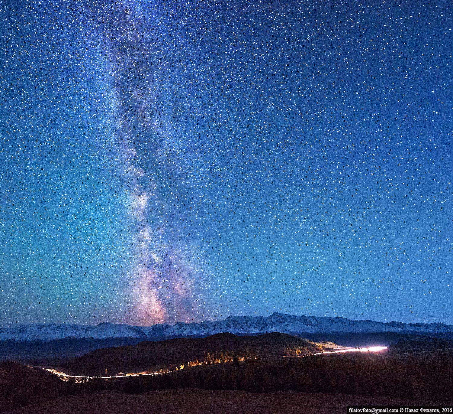 altai, milky way, night, siberia, stars, алтай, звезды, млечный путь, ночь, северо-чуйский хребет, сибирь, Павел Филатов