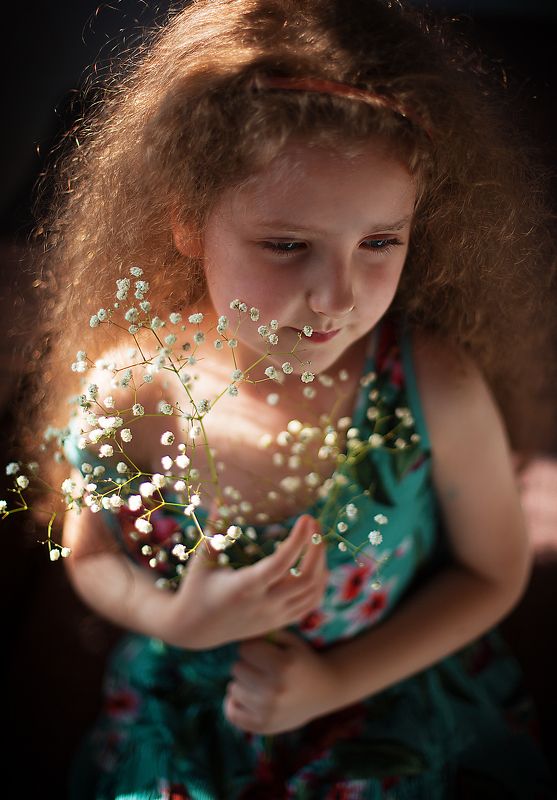 Девочка, Портрет, Цветы Полина фото превью