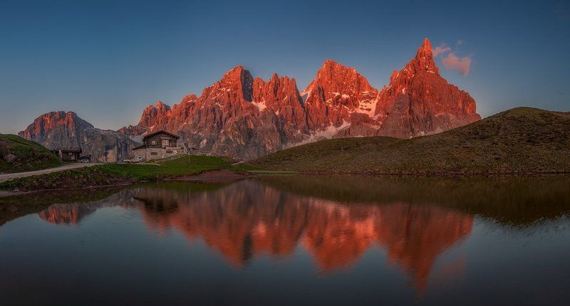 baita segantini, dolomites, italy, италия Mirror of Baita Segantini. фото превью