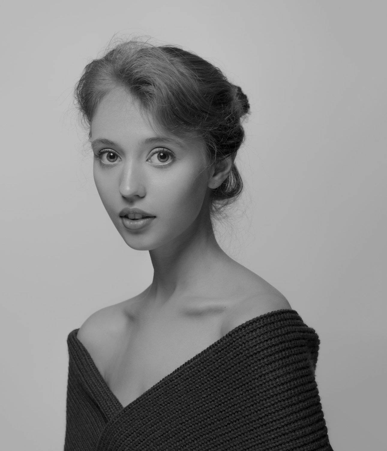 girl, portrait, studio, b&w, black and white, beauty, beautiful, nice, cute,, Роман Филиппов