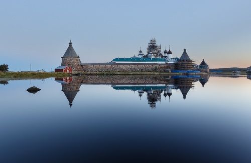 Рассвет на Святом озере.Соловки.