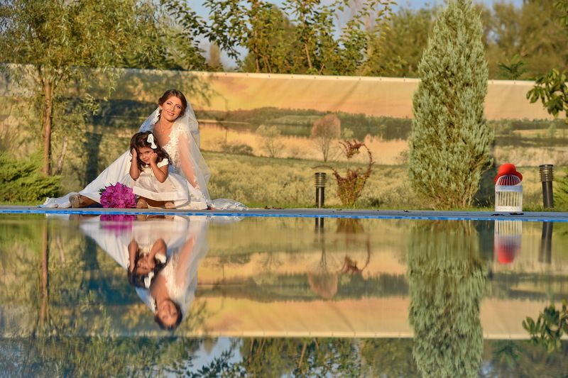 nature, reflection, water, bride Wedding Day фото превью