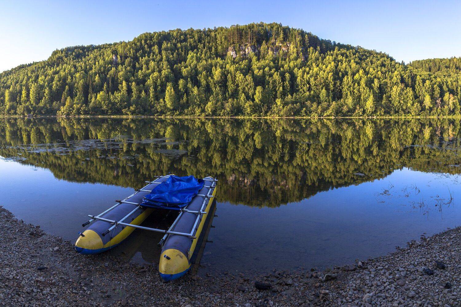 вечер, отражение, река, лето, Вишера, Пермский край, Савицкий Ян