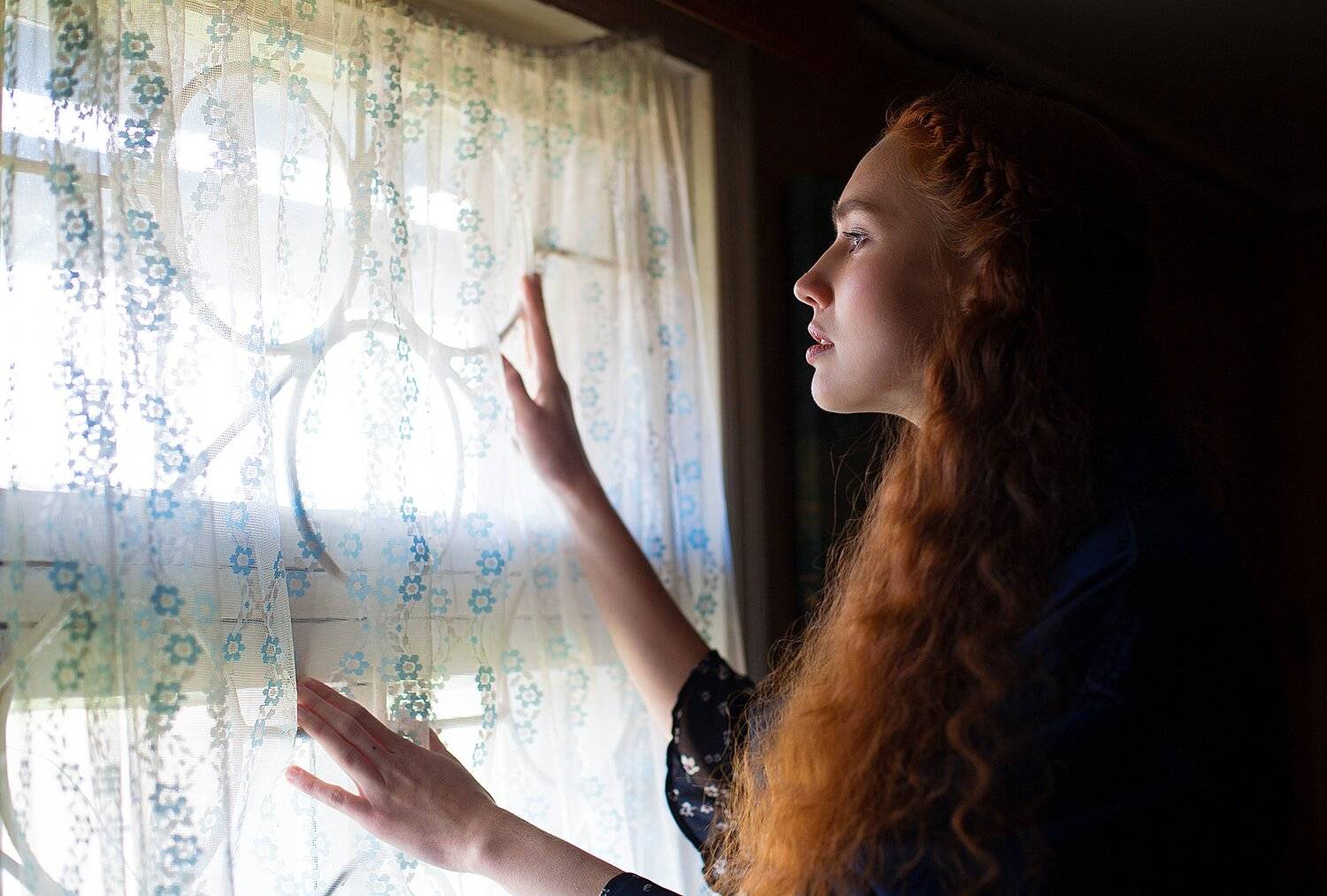 Волосы, Деревня, Модель, Окно, Рыжая, Рыжаякрасота, Dina Orlean