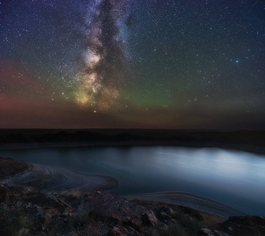 Куртинское водохранилище, Курты, Млечный путь, Ночное небо, Ольга Кулакова