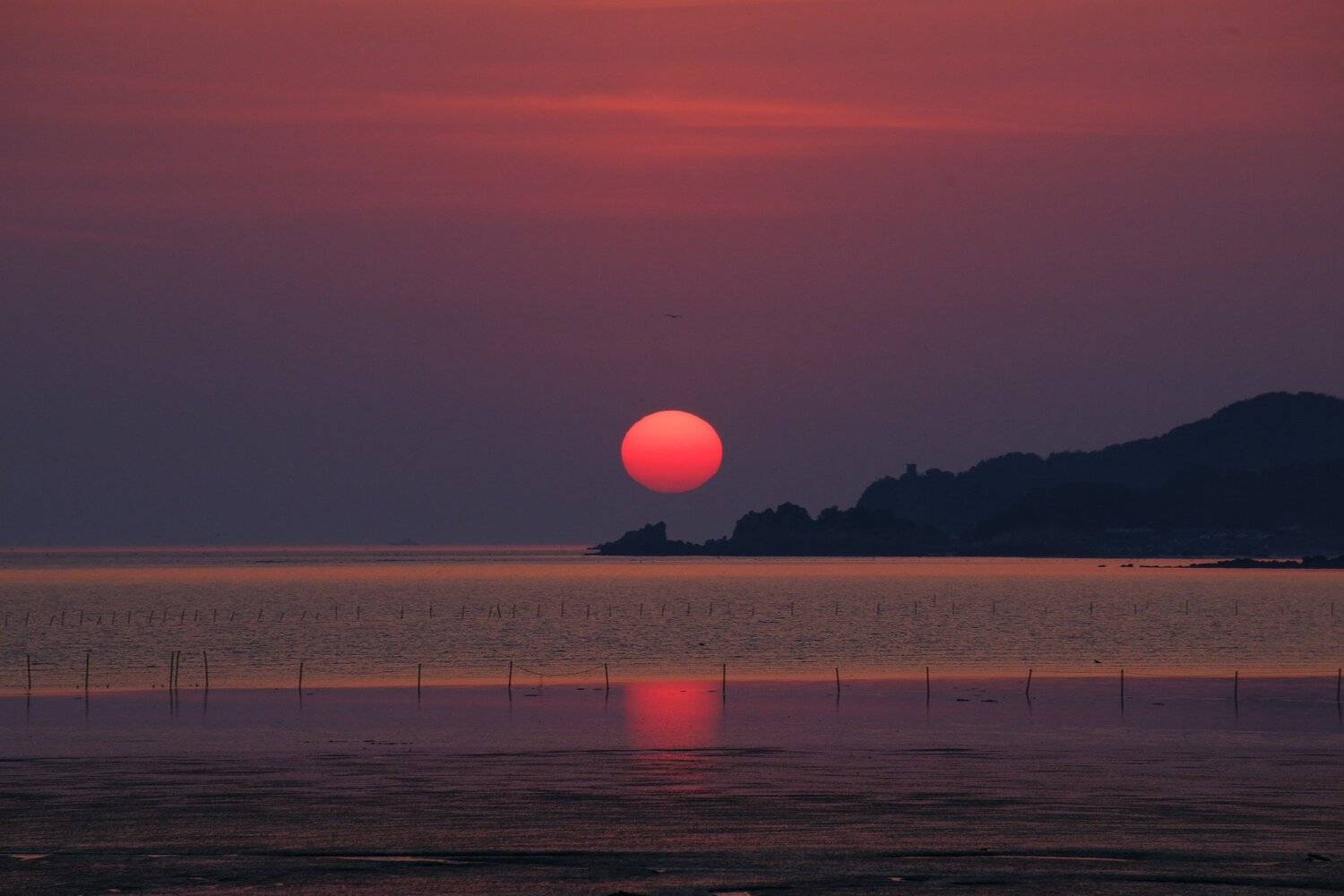 asia,korea,south korea,sea,sunset,beach,seashore,sun,reflection,wave,horizontal,sky,cloud, Shin