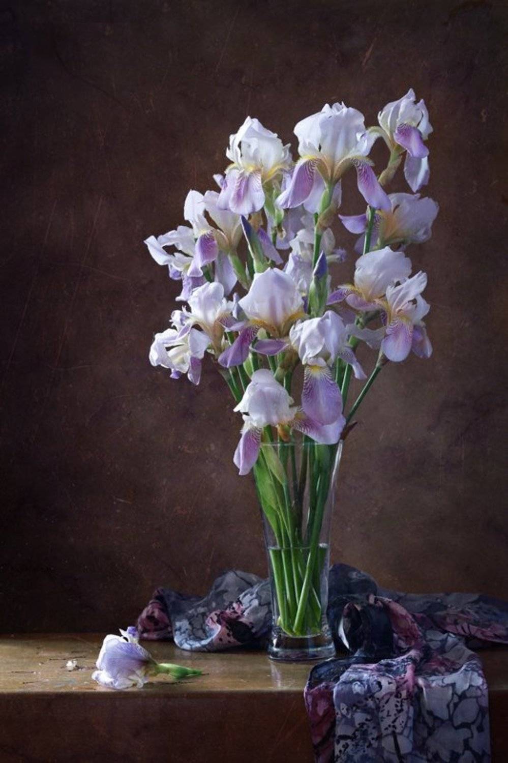 Ирисы, Натюрморт, Цветы, Курочкина Диана