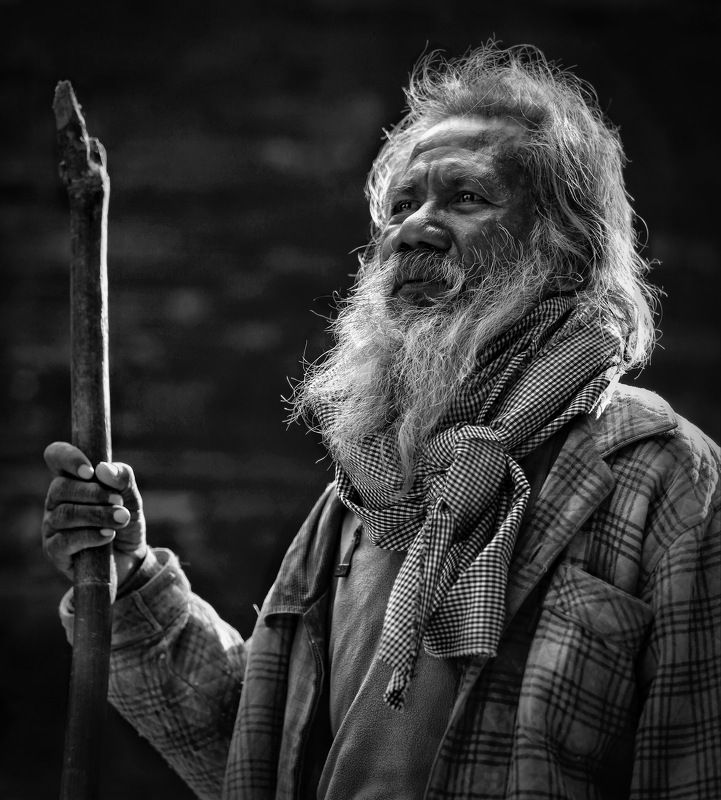 Портрет, лица, жанровый портрет, Roman Mordashev photography, Черно белая фотография Пилигрим  фото превью
