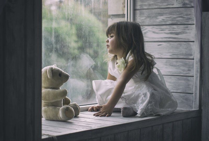 девочка, портрет, осень, настроение  фото превью