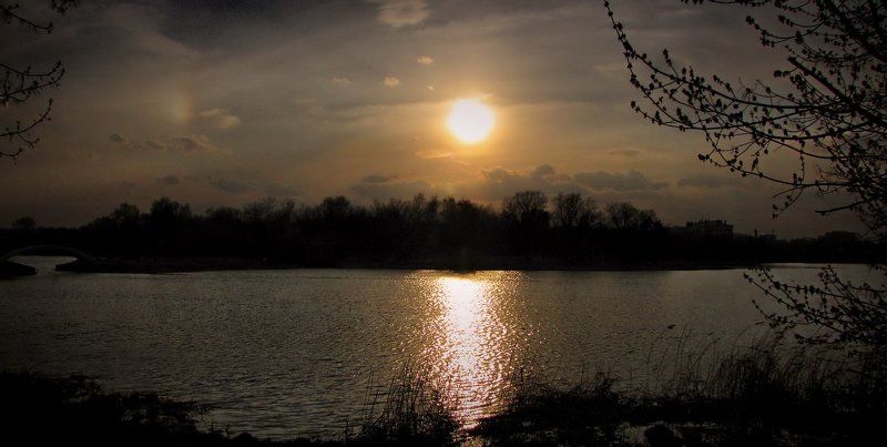 пейзаж,.закат,природа Закат на московских прудах. фото превью