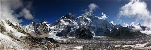 Панорамный вид с вершины Kala Patthar (5550 м).