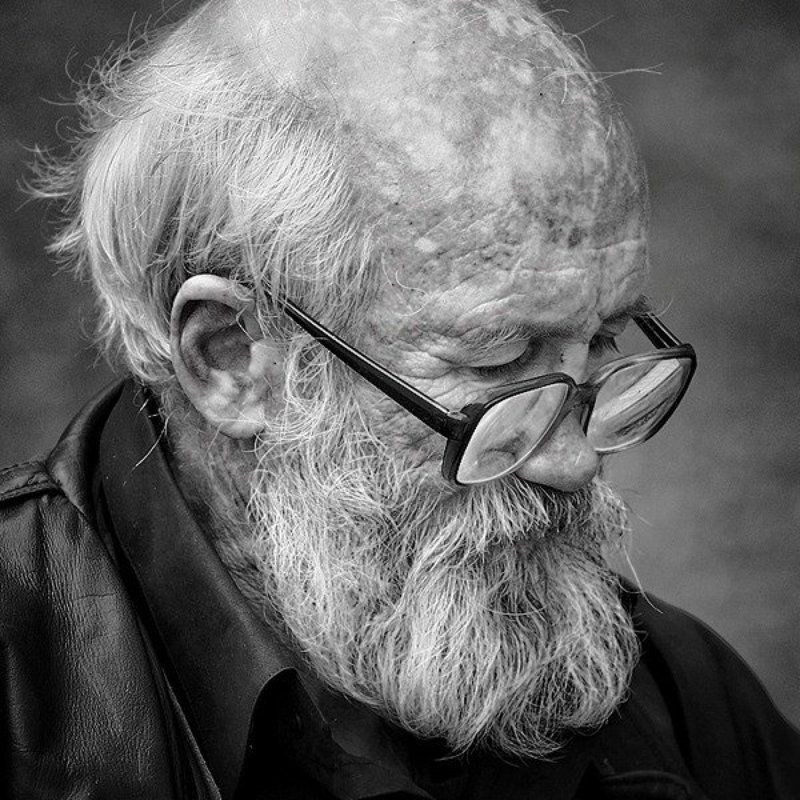 дед, портрет, чб, очки, борода, москва Дед фото превью