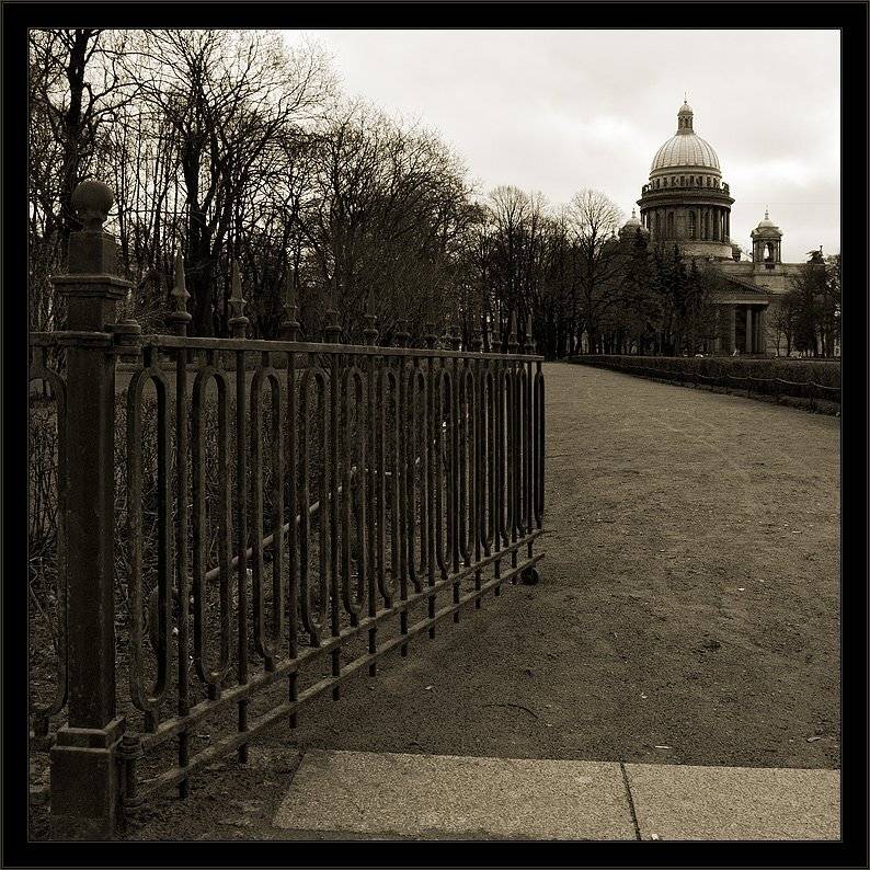 петербург, центр, исакий, чб, сепия, квадрат, Kirill Shapovalov