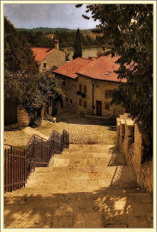 хорватия, старина, город, дома, улицы Вне времени фото превью