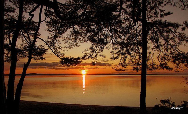 пейзаж,.закат,природа Закат на озере. фото превью