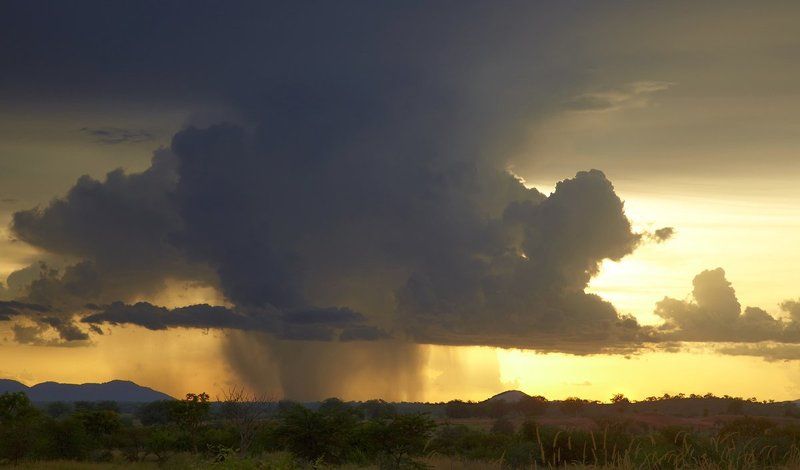 закат, облака, дождь Дождь уходящего дня фото превью