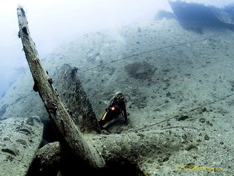 дайвинг, красное море, рэки,тистлегорм. У винта Тистлегорма фото превью