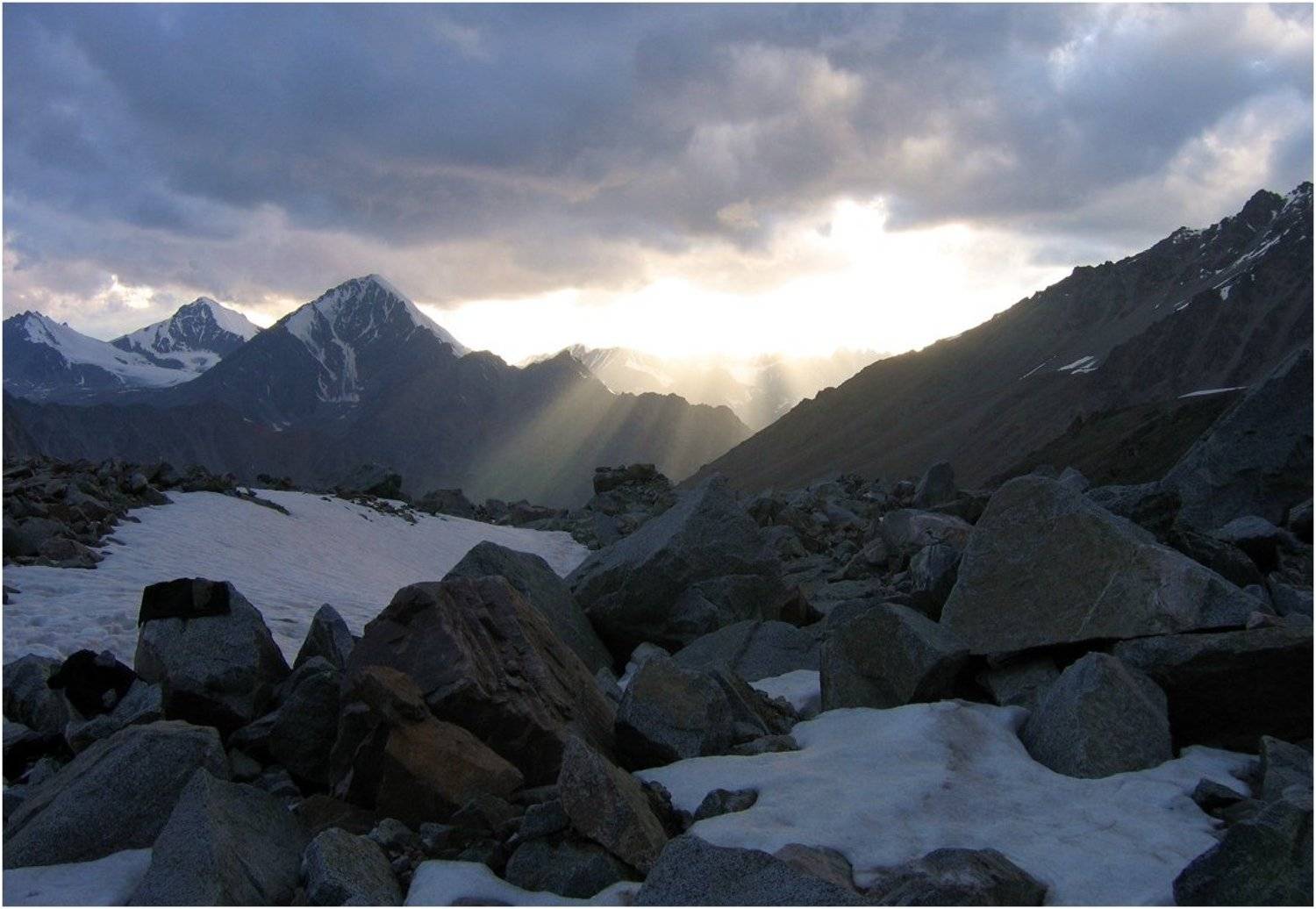 тянь-шань, ледник, закат, Валерий Неудахин