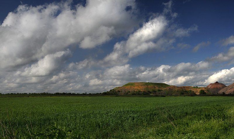 панорама, пейзаж, степь, весна Весна в степи под Новошахтинском фото превью