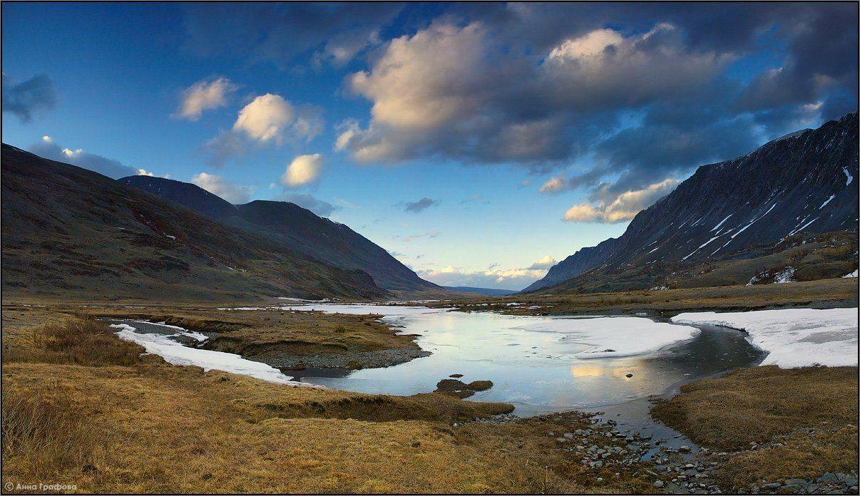 алтай, горы, горный алтай, аккол, долина, южно-чуйский хребет, весна, аня графова, Аня Графова