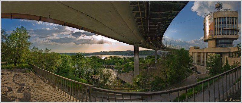 запорожье,хортица,днепр,лето,пейзаж,эстакада,днепрогэс Эстакада фото превью