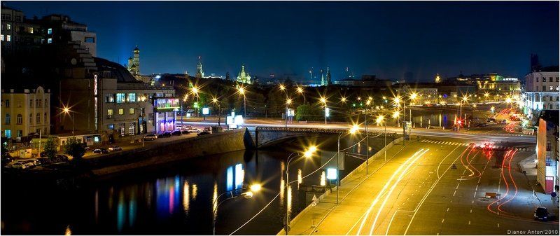 москва, набережная, кремль, мост, ночь Московские набережные фото превью