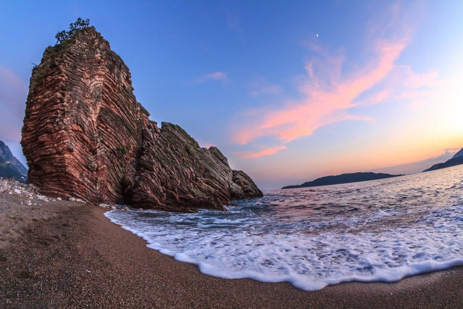 Бечичи, Черногория, монтенегро, море, закат, восход, скала, вода, волна, юг, Сергей Гарифуллин