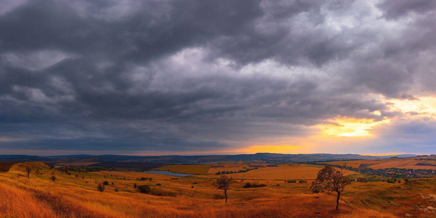 пейзаж, закат, панорама, Лозовский Чеслав
