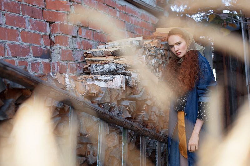 Модель, Осень, Портрет Настя фото превью