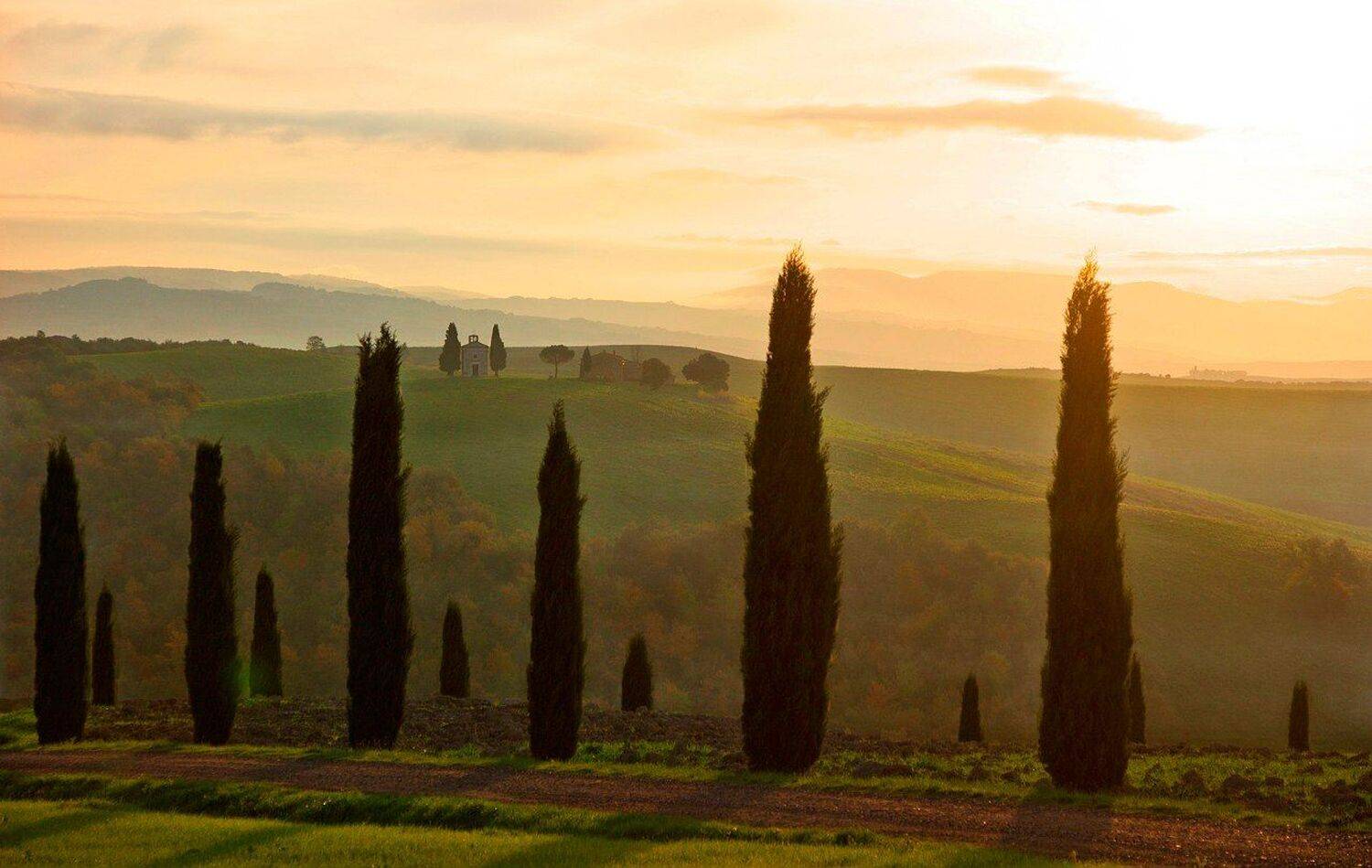 Италия, Рассвет, Тоскана, Петр Косых