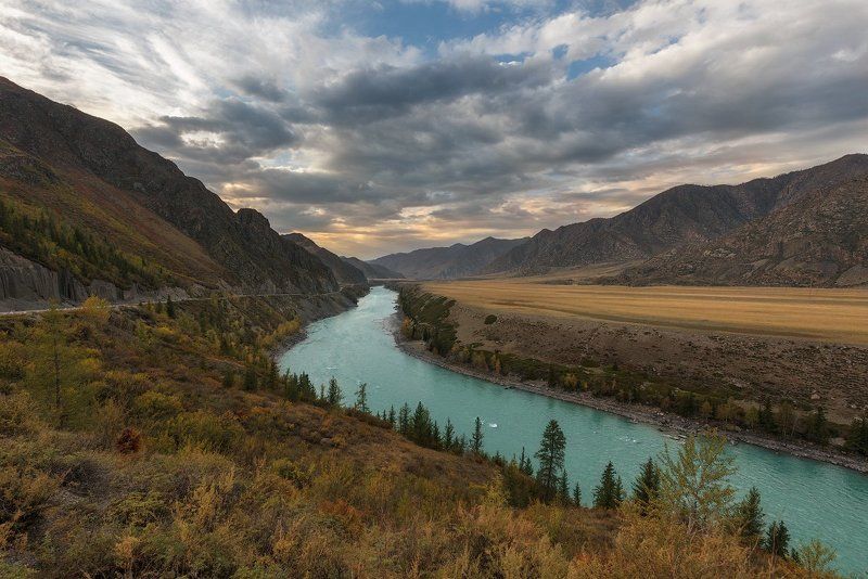 Алтай, Горный Алтай, Катунь, Осень Бирюзовая Катунь фото превью