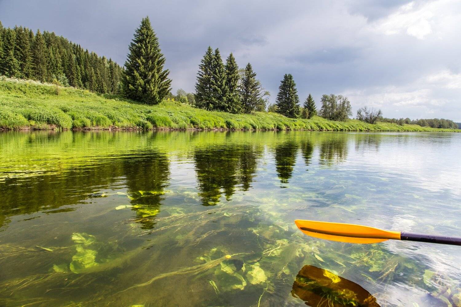 Сылва, река, лето, сплав, весло, отражение, Савицкий Ян