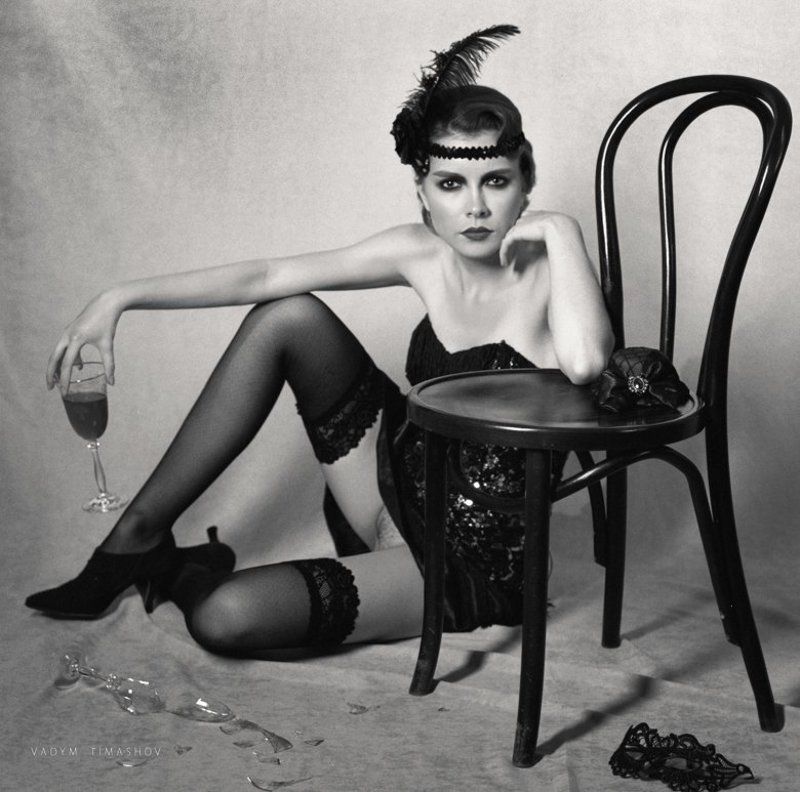 Art, Beauty, Black and white, Nude, Retro ***** фото превью