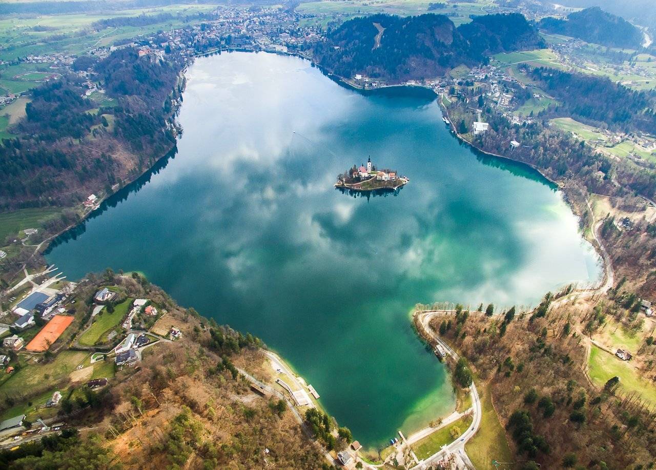 Aerial, Bled, Drone, Lago, Lake, Quadcopter, See, Slovenia, Дрон, Квадрокоптер, Озеро, Словения, Василий Яковлев