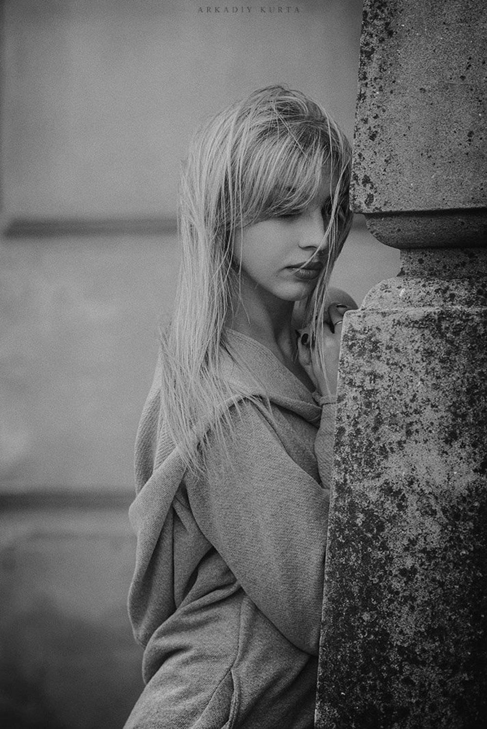 Аркадий курта, Монохром, Портрет девушки, Стрит, Аркадий Курта