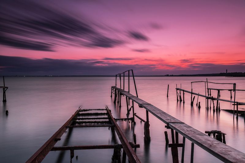 beach, black sea, bridge, bulgaria, clouds, coast, coastline, colorful, fishing pier, landscape, long exposure, morning, nessebar, nobody, ocean, outdoors, pier, quay, ravda, sea, seascape, seashore, sky, stunning, sunrise, sunset, travel, water Beautiful end of the day фото превью