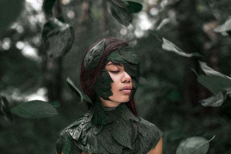 девушка портрет арт сказка лицо волосы глаза   фото превью