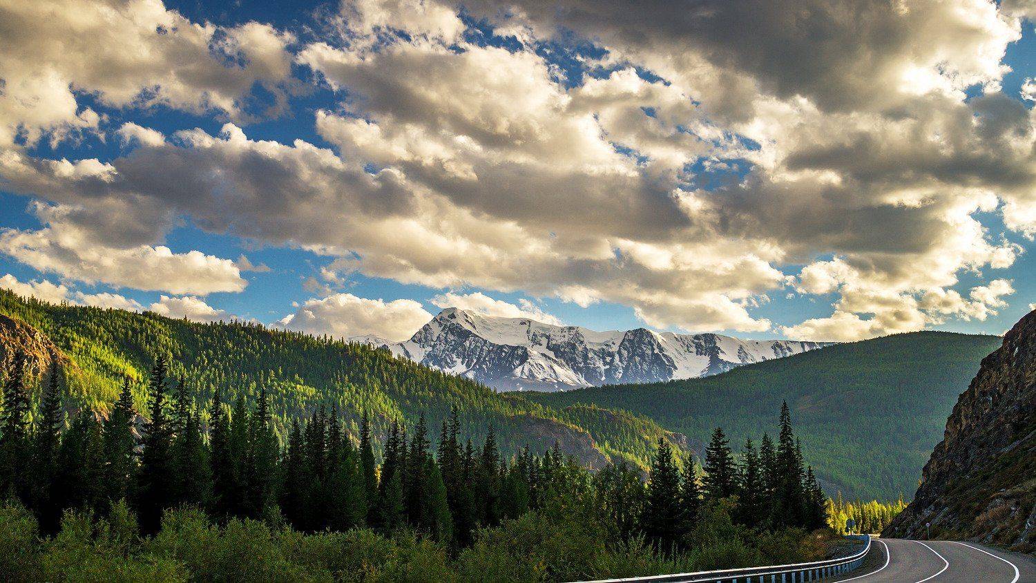 пейзаж, горы. Горный Алтай  дорога  , Александр Потапов