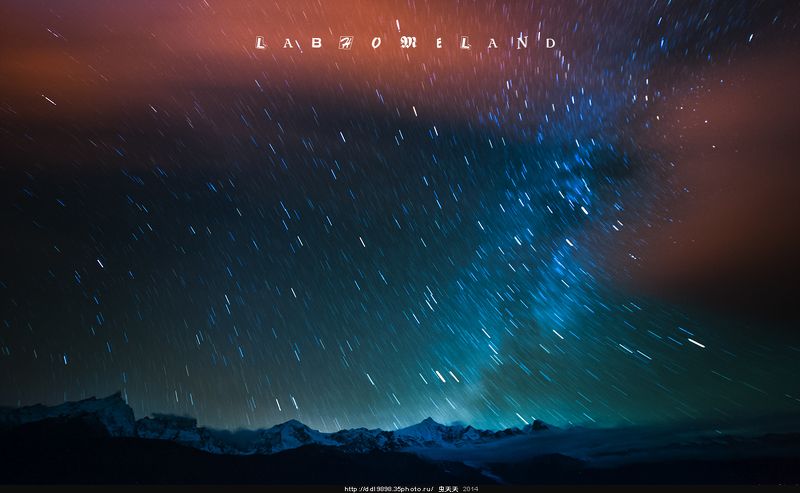 银河与梅里雪山Galaxy  и  Мейли  фото превью