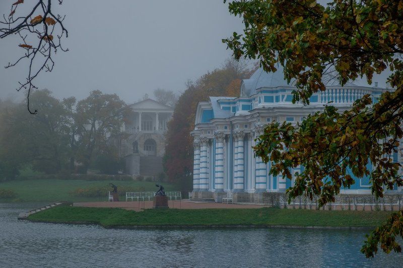 Екатерининский, Осень, Парк, Пушкин, Село, Туман, Царское, Царское село ... про туман в Екатерининском парке... фото превью