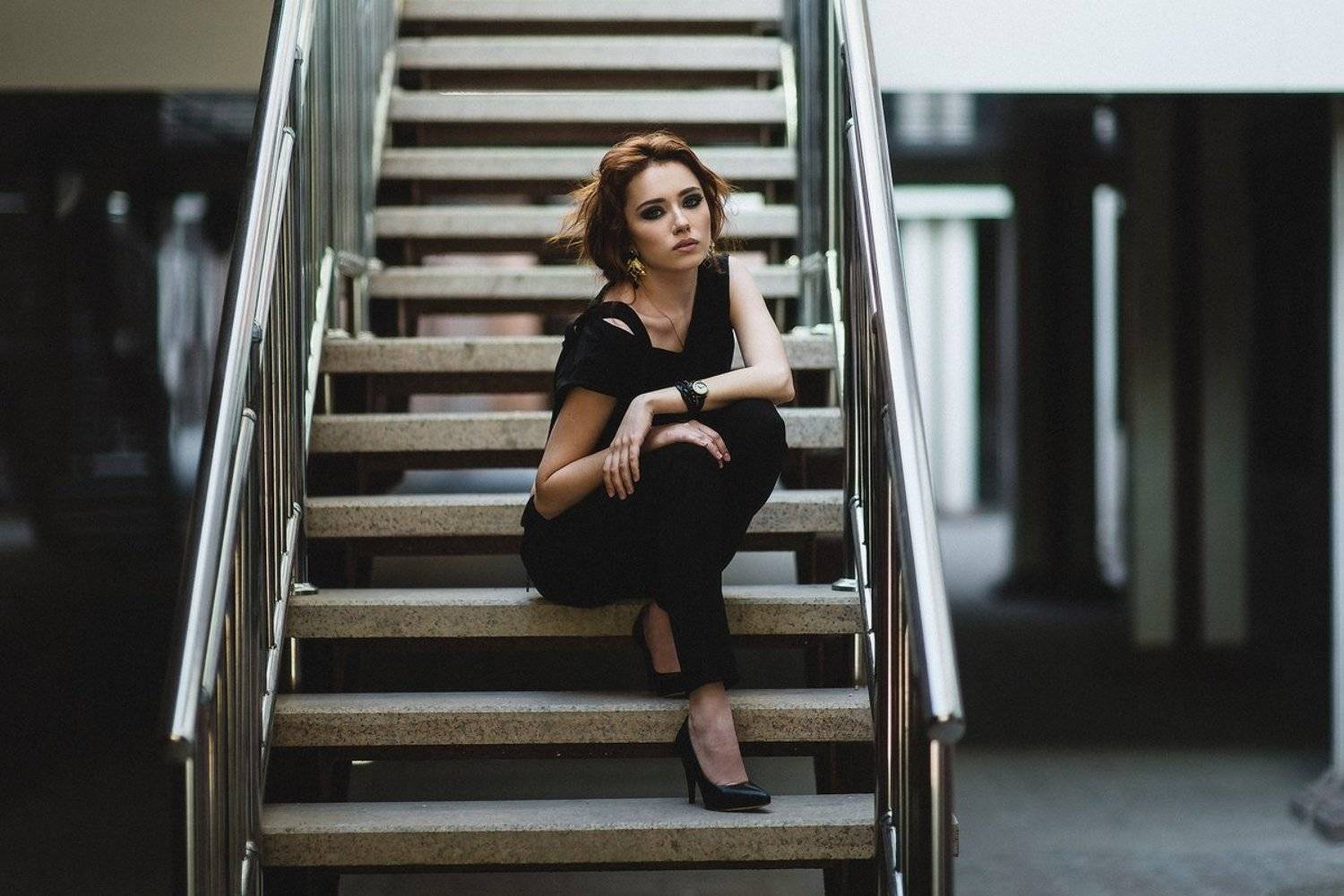 Девушка, портрет, красивая, лицо, волосы, глаза, nikon, 85mm, Абдрахманов Аскар