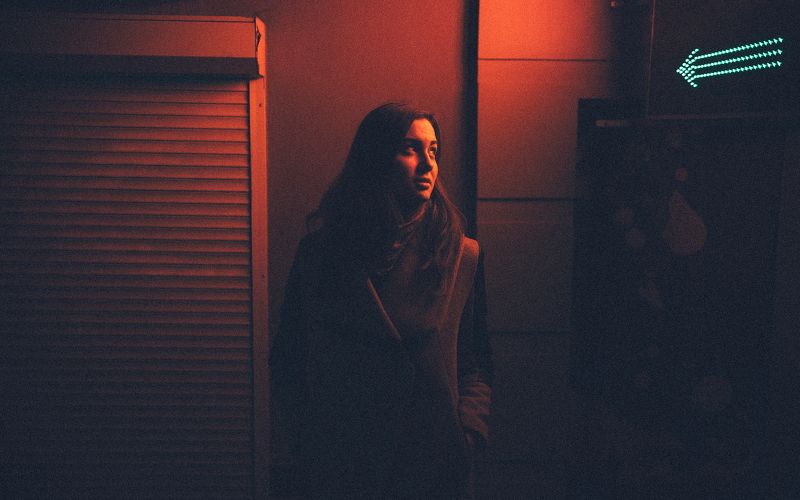 девушка, свет, красный, портрет In Red фото превью