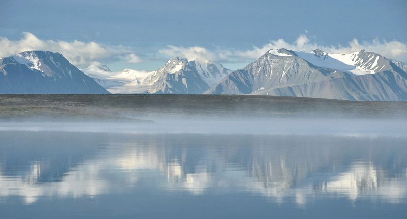 алтай утро на озере Кальджинкуль фото превью