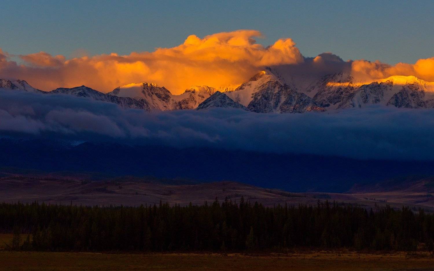 Северо-Чуйский, хребет, Горный Алтай, природа, россии, карамышев, роман, горы, рассвет, сибирь, Роман Карамышев