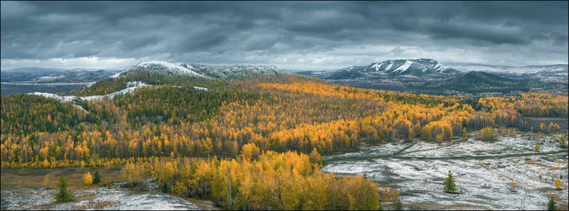 Горы, Снег, Урал Первый Уральский снег фото превью