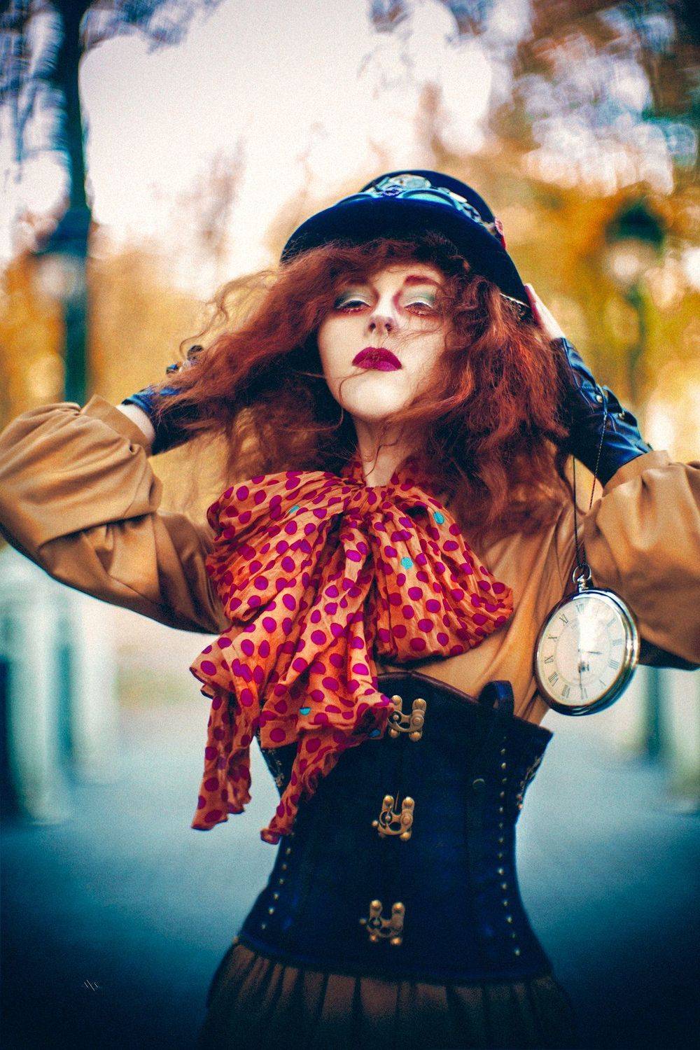Fantasy, Mad hatter, Portrait, Woman, Руслан Болгов (Axe)