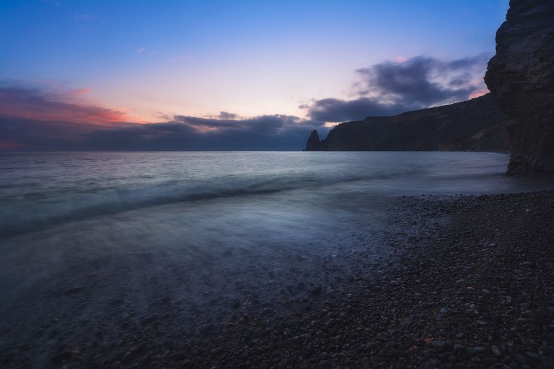 National geographic, Nikon, Nikon D7100, Sigma10-20, Галька, Закат, Камни, Крым, Море, Небо, Пейзаж, Пейзажнаясъемка, Пейзажное фото, Россия, Скалы, Фиолент, Черное море Январский вечер фото превью
