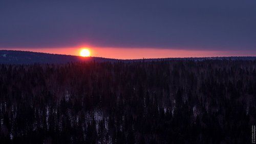 Рассвет на Усьвинских столбах