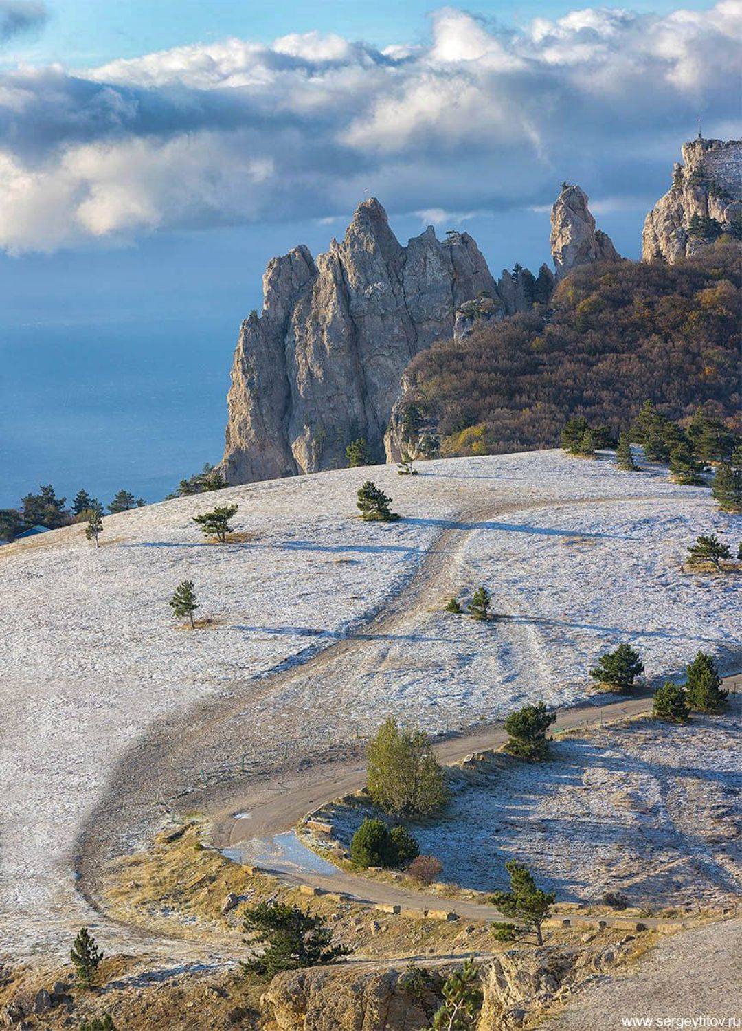 Крым, Ялта, Ай-Петри, осень, снег, первый снег, фотограф Ялта, фотограф Крым, пейзажи Крыма, зубцы Ай-Петри, Serge Titov
